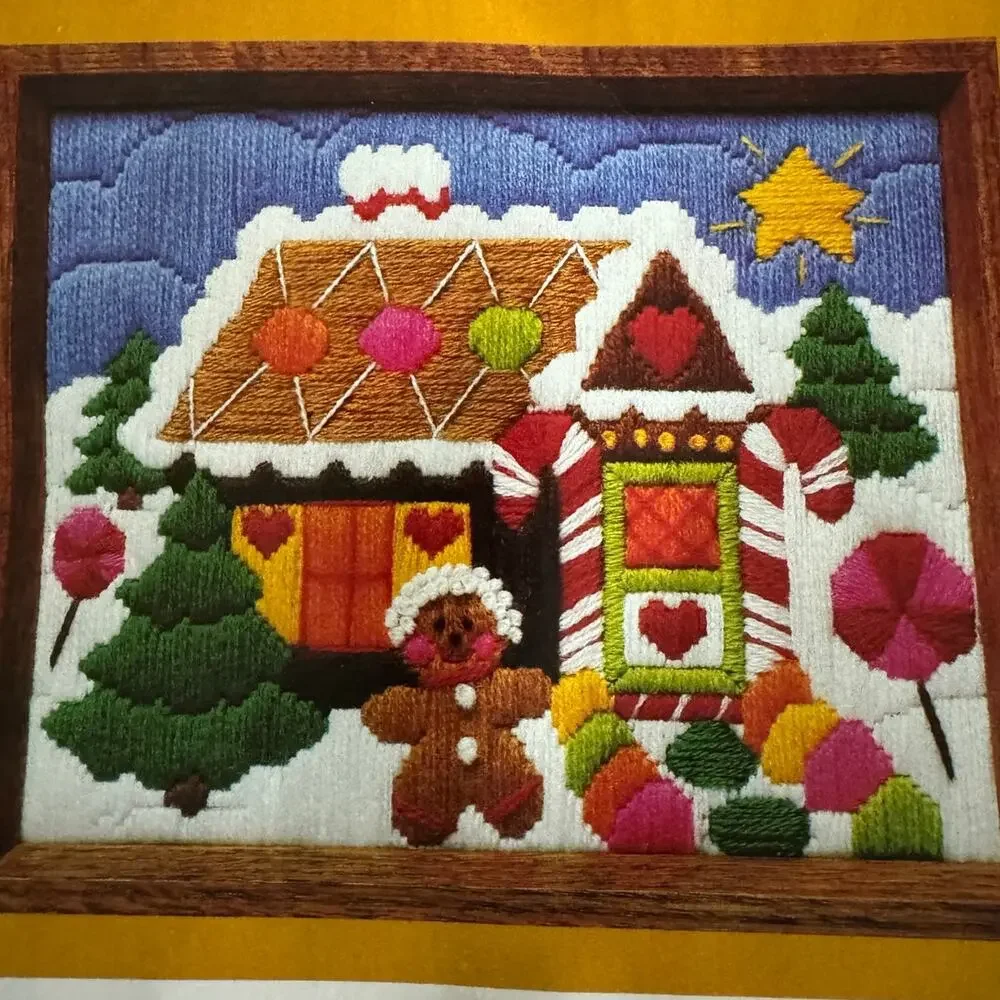 Gingerbread House Longstitch Embroidery Kit Christmas Creative Circle 2181